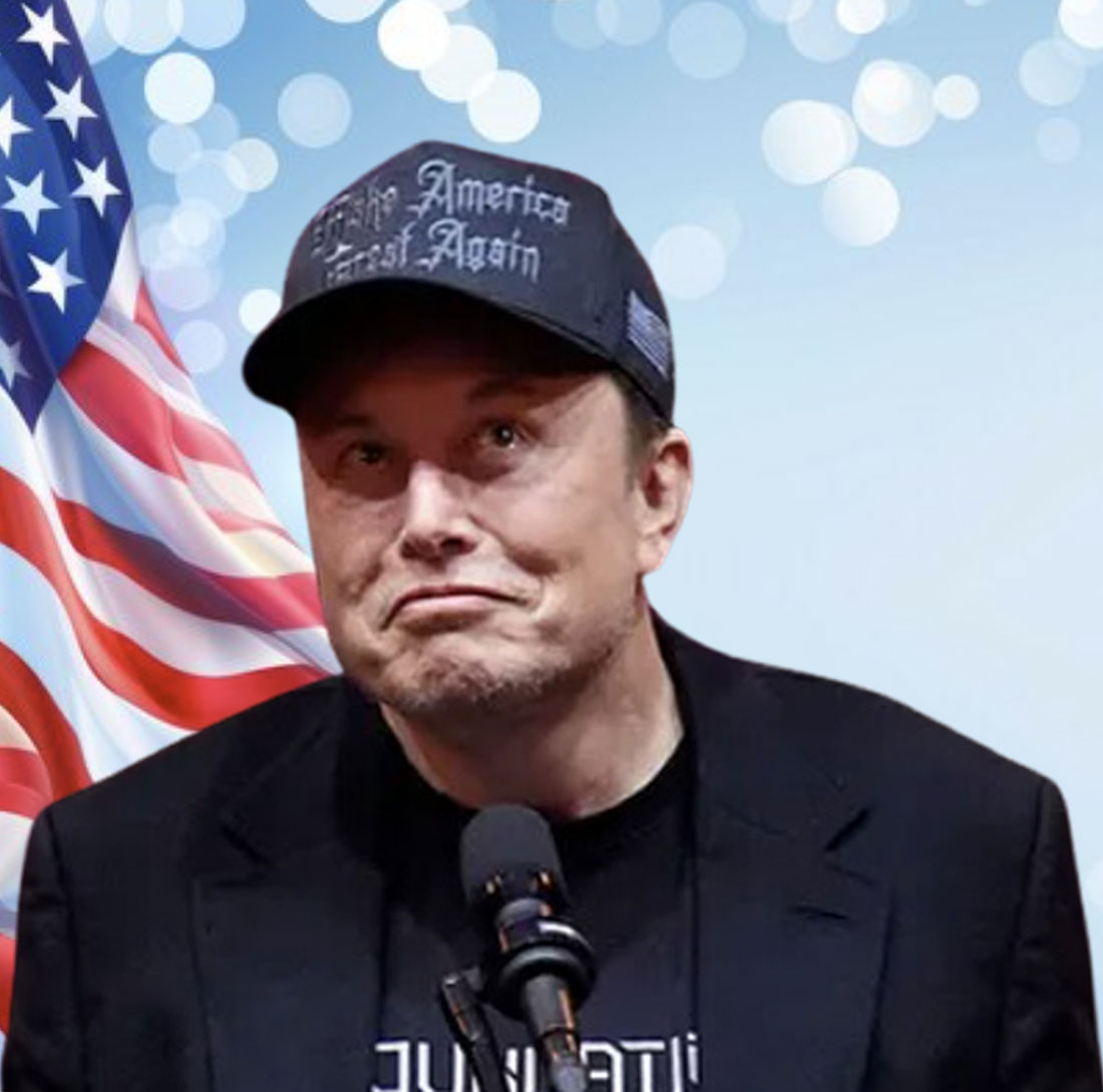 Dark Gothic Maga Elon Musk Hat