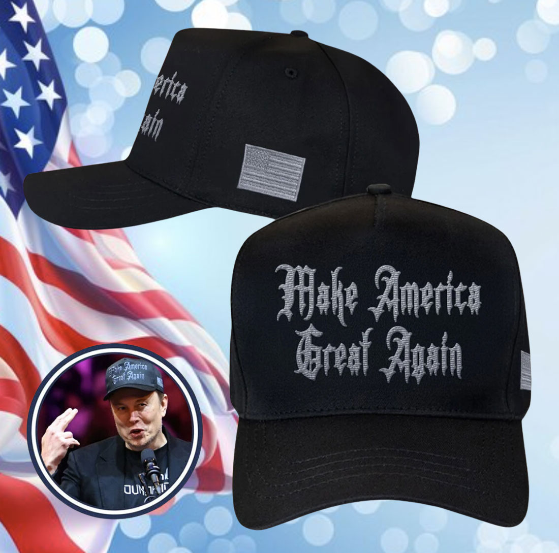 Dark Gothic Maga Elon Musk Hat