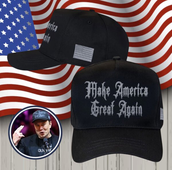 Elon Musk Dark Gothic MAGA Hat