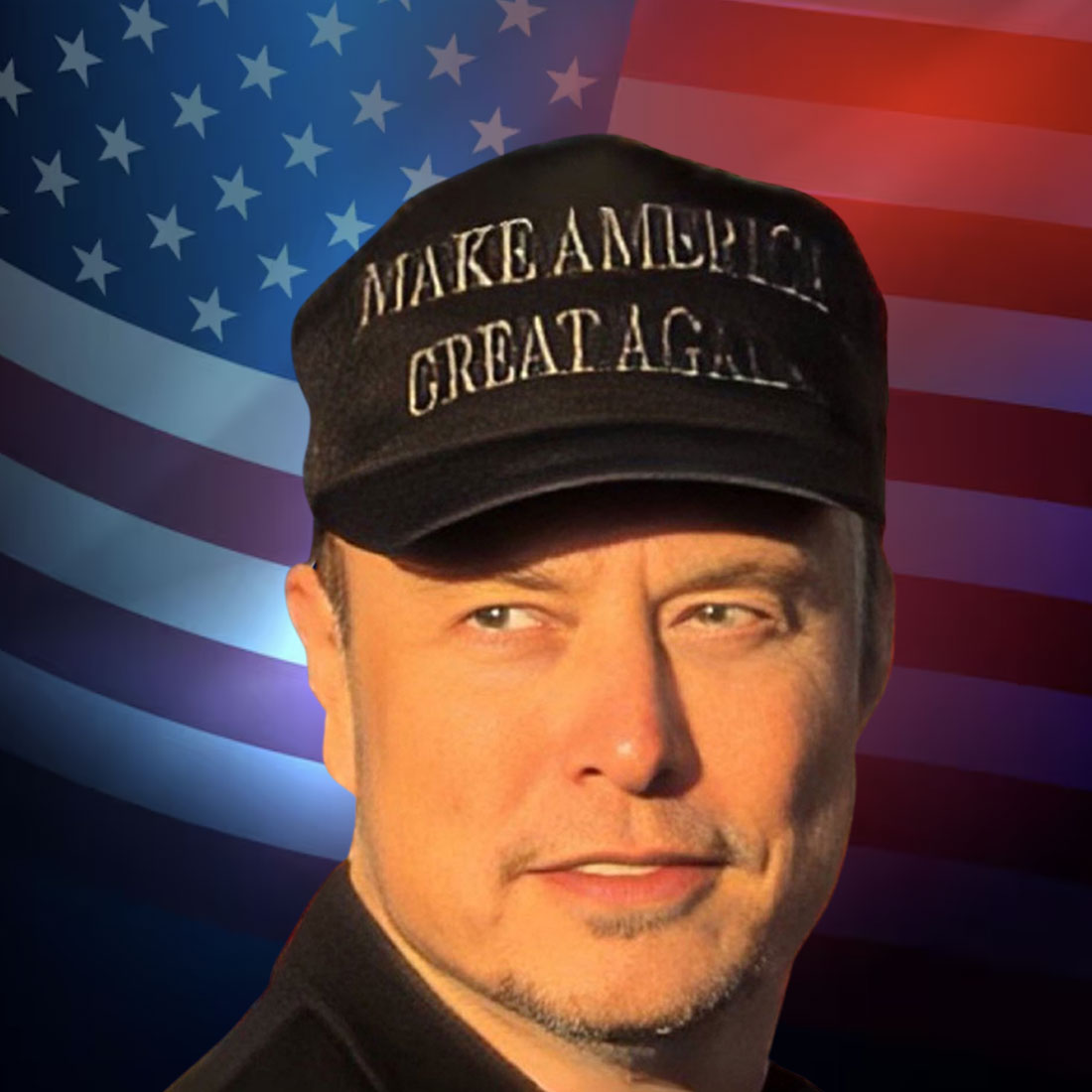 Elon Musk Dark MAGA Hat