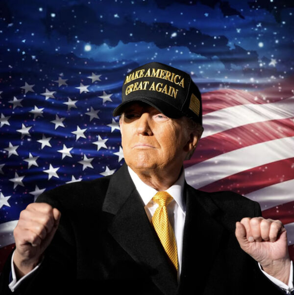 Gold Dark MAGA Hat