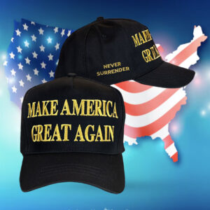 Gold Dark MAGA Merch Hat
