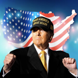 Gold Dark MAGA Merch Hat