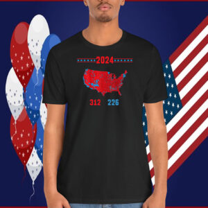 2024 Trump Map 321 Red 226 Blue Shirt