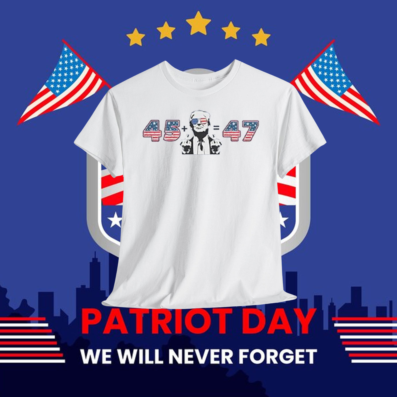 45 + Trump = 47 T-Shirt