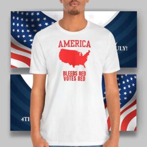 America Bleeds Red Votes Red Trump Shirt