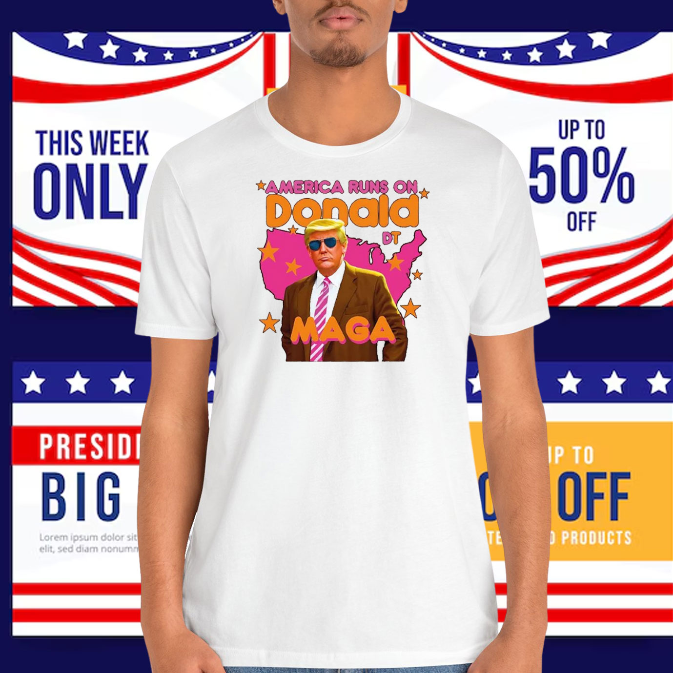 America Runs On Donald DT Trump MAGA Shirt