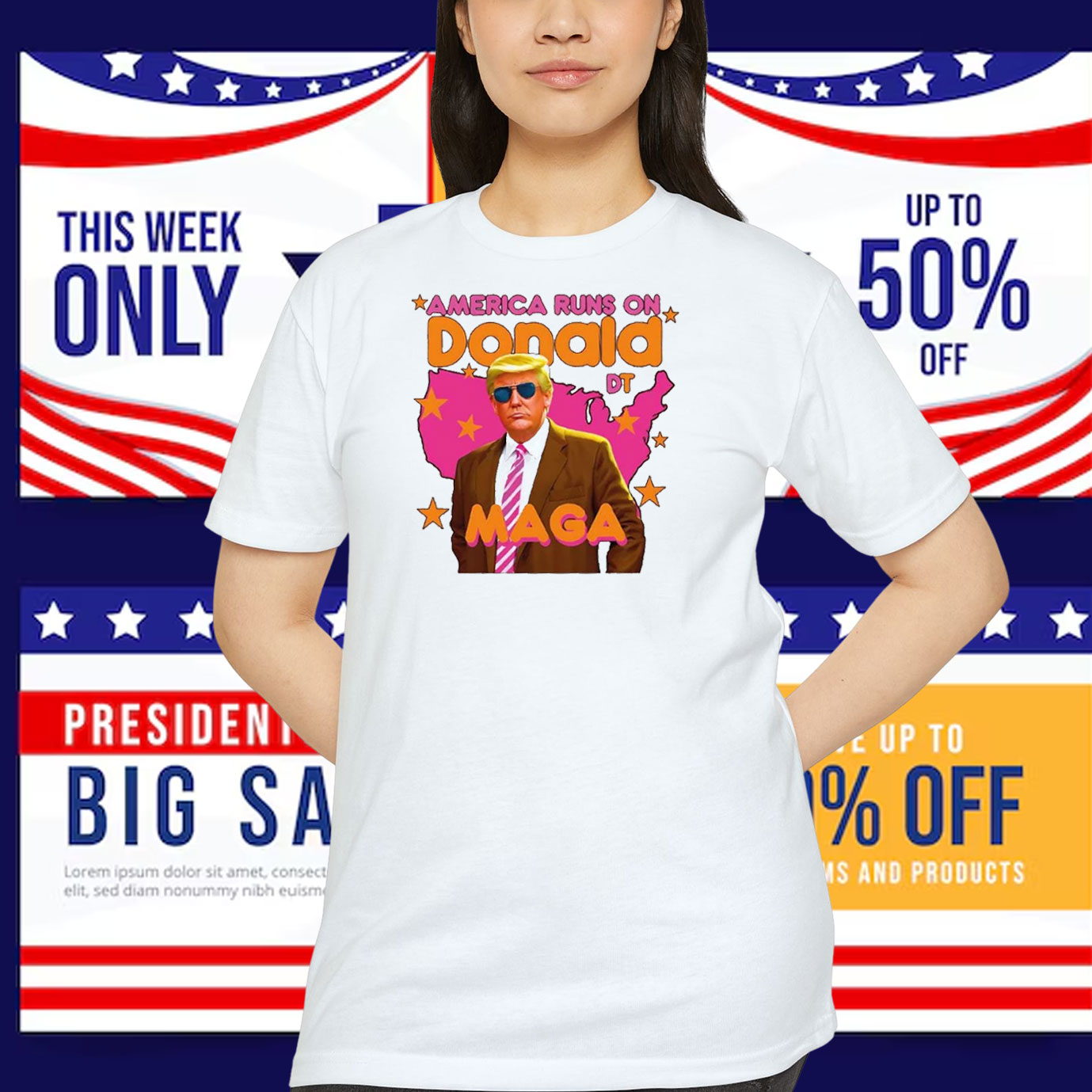 America Runs On Donald DT Trump MAGA Shirt