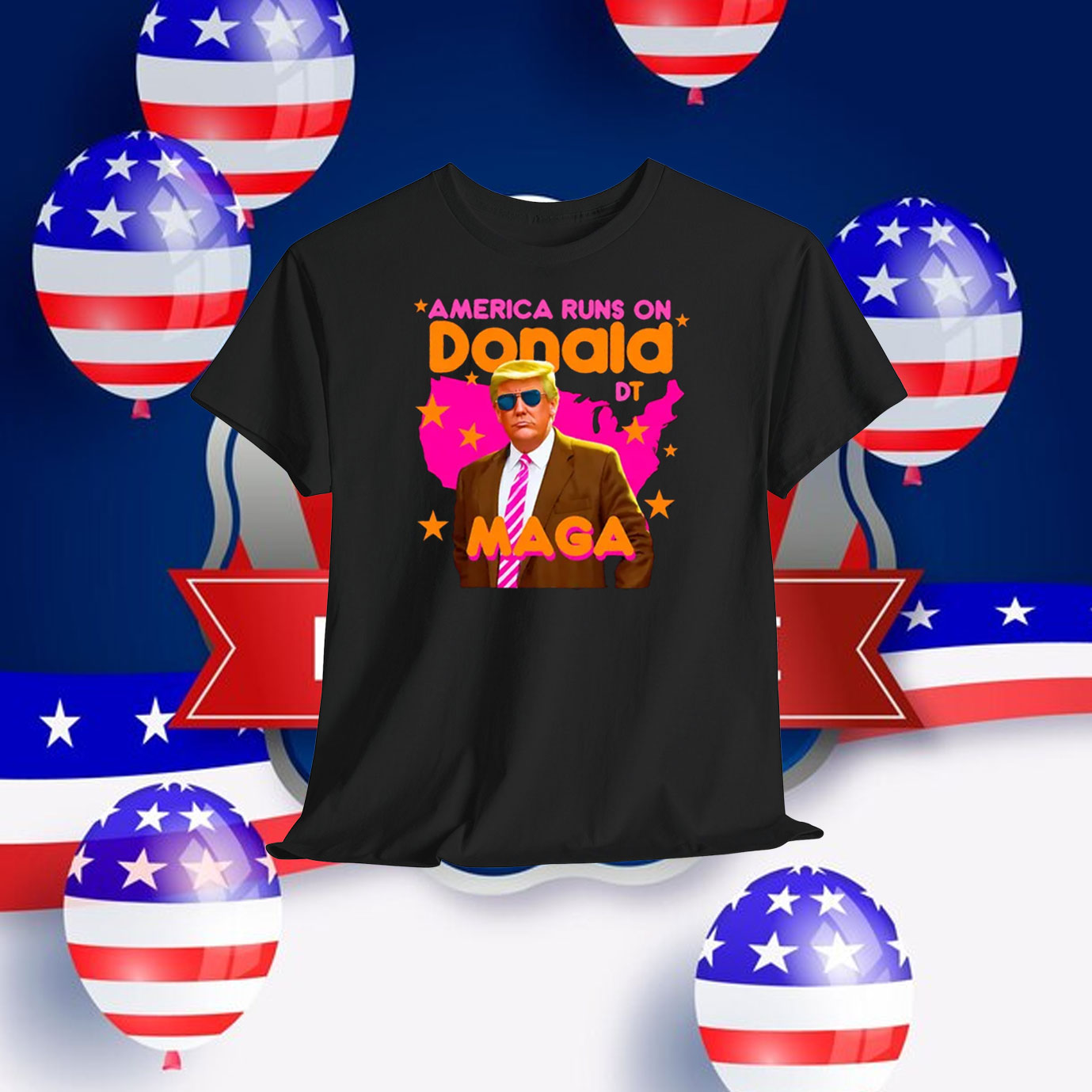 America Runs On Donald Trump MAGA 2024 Shirt