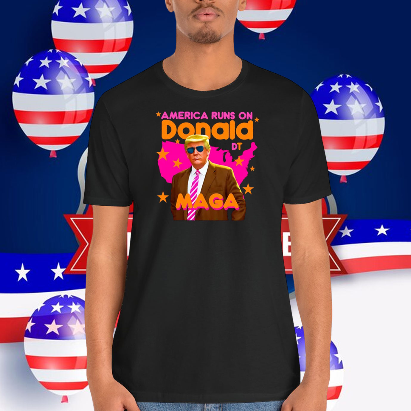 America Runs On Donald Trump MAGA 2024 Shirt