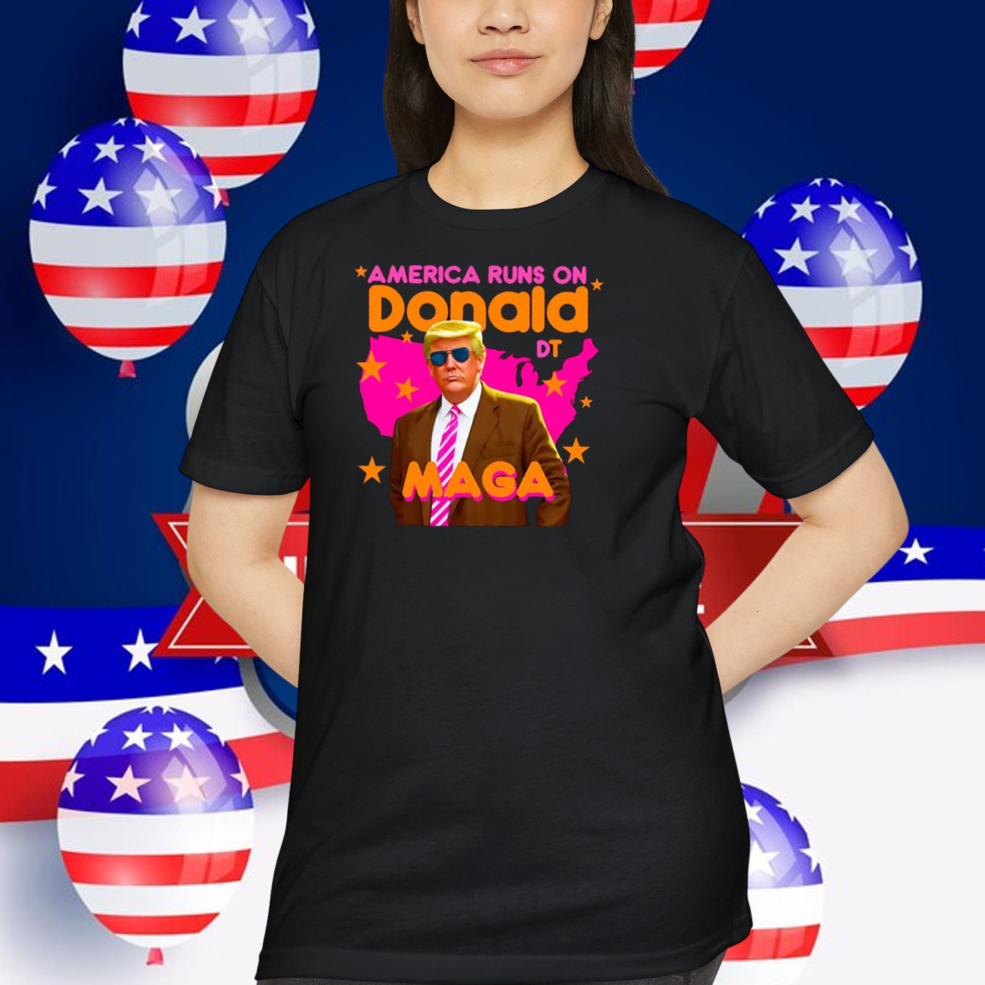 America Runs On Donald Trump MAGA 2024 Shirt