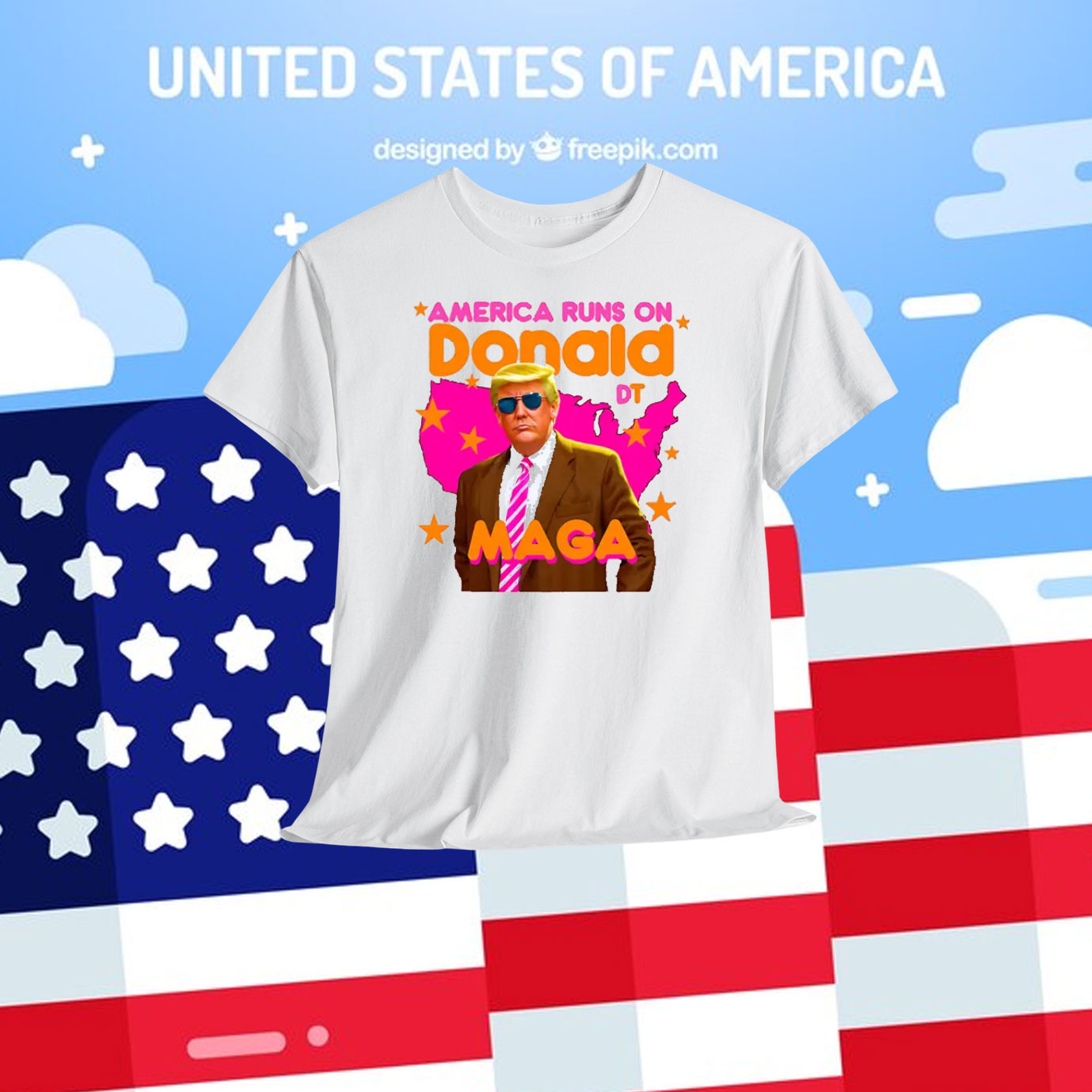 America Runs On Donald Trump MAGA Shirt