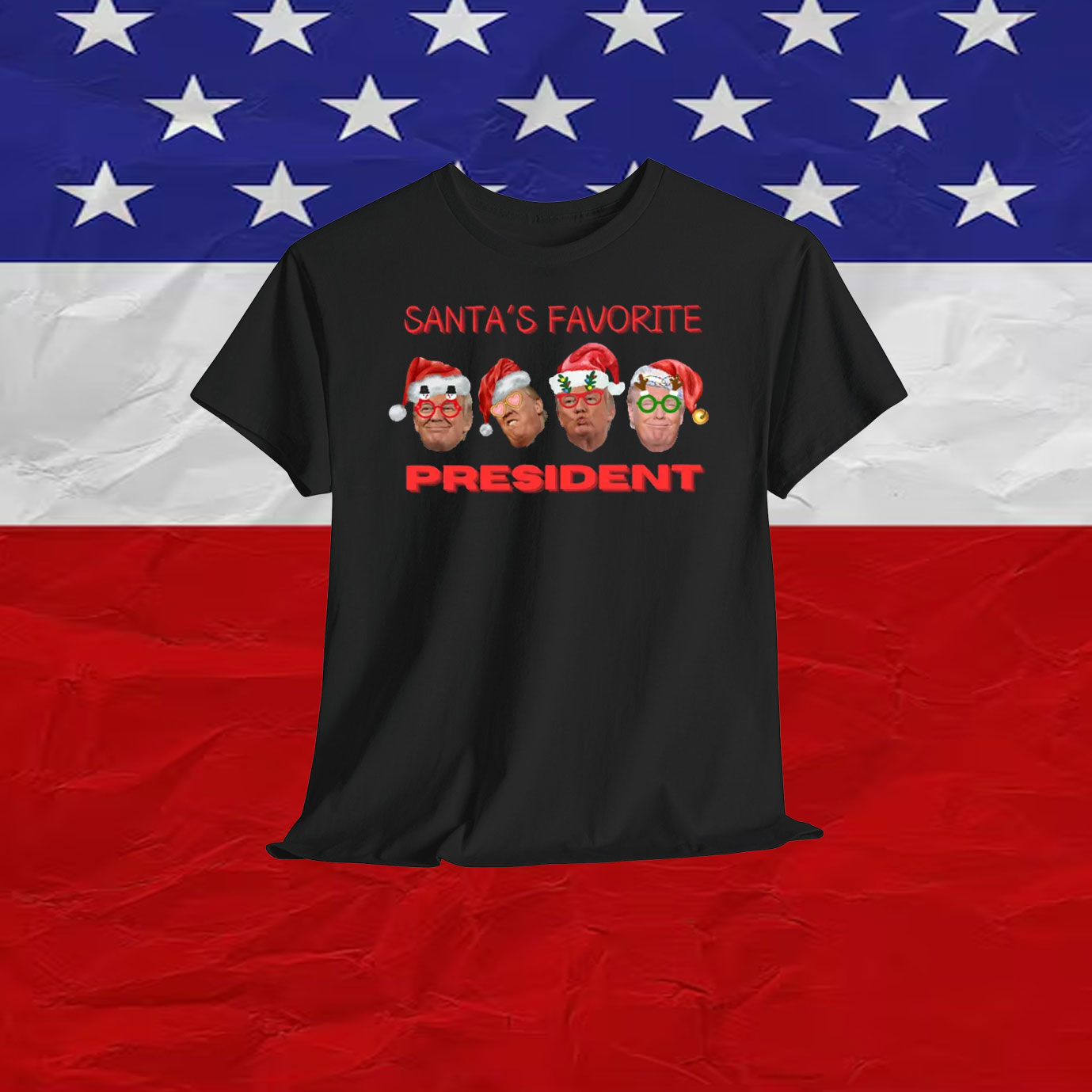 America Trump Santa's Favorite President Shirt