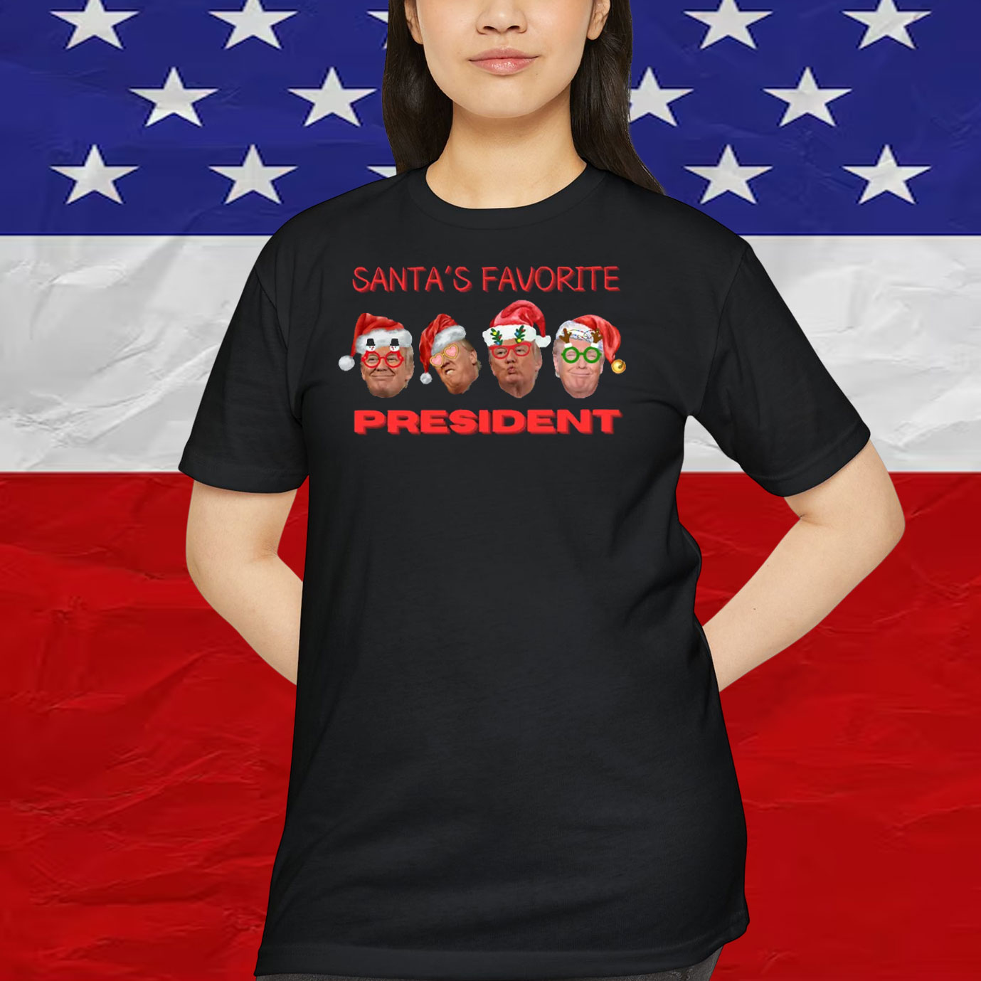 America Trump Santa's Favorite President Shirt
