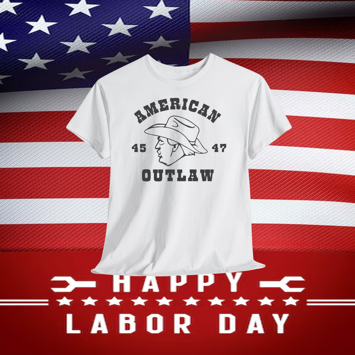 American Trump 45 47 Outlaw T-Shirt