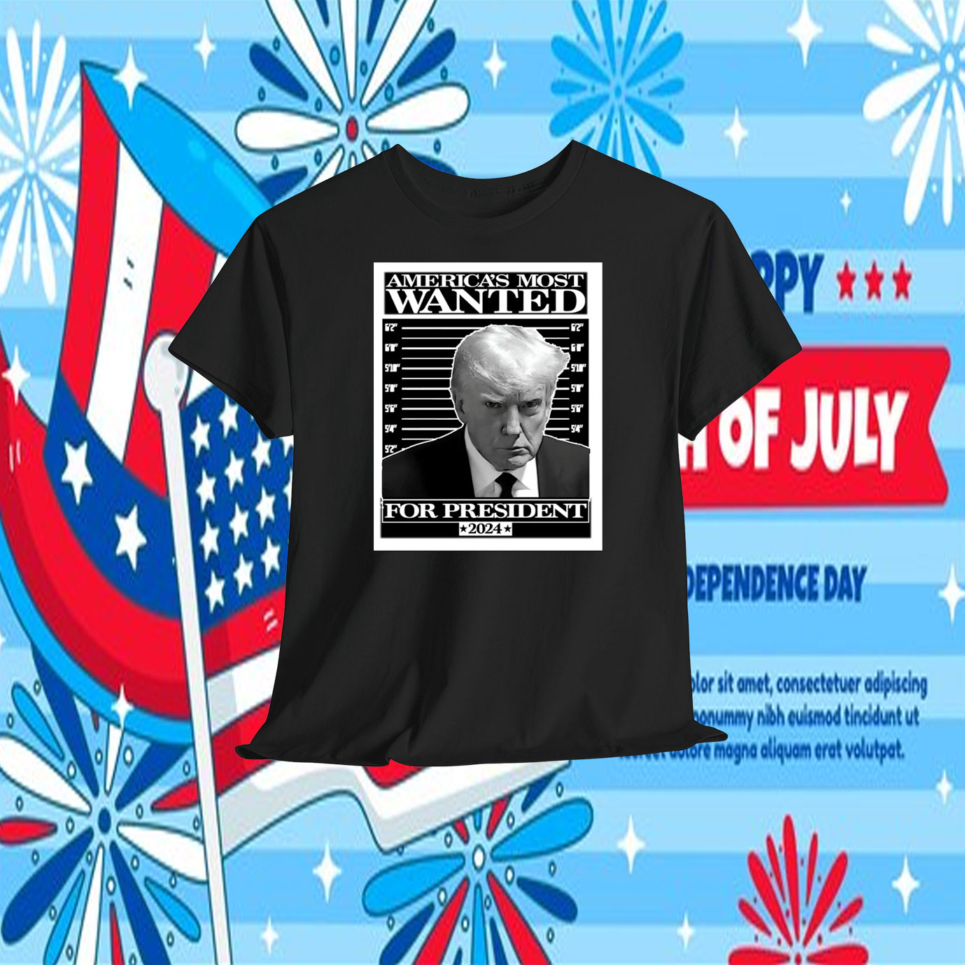 America's Most Wanted For President Trump 2024 Shirt