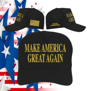 Black And Gold Donald Trump '24 MAGA Make America Great Again Snapback Hat