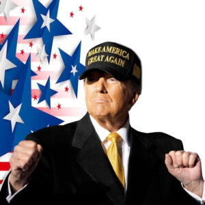 Black And Gold Donald Trump '24 MAGA Make America Great Again Snapback Hat