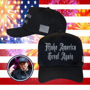 Black Trump Elon Musk Dark MAGA Hat