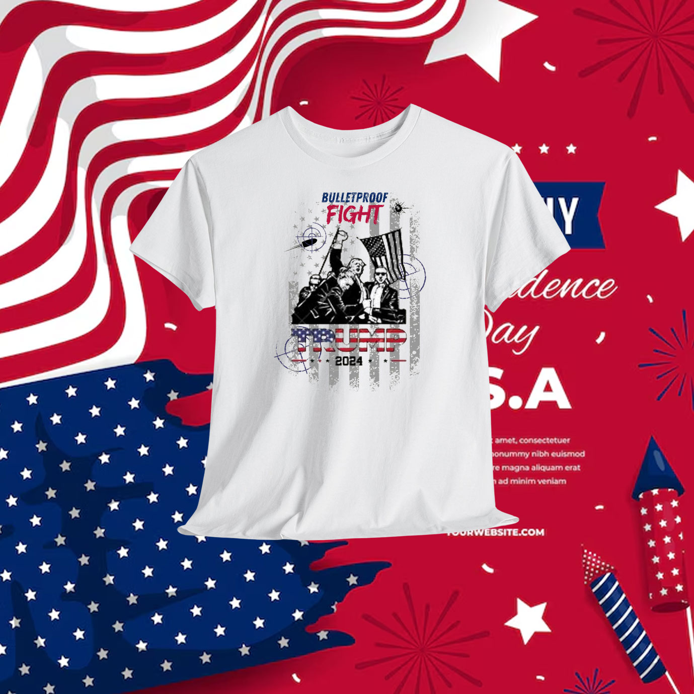 Bulletproof Fight Trump 2024 Shirt