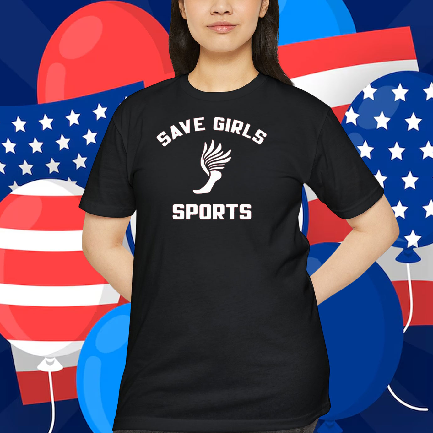 California School Save Girls Sports Trump Shirt