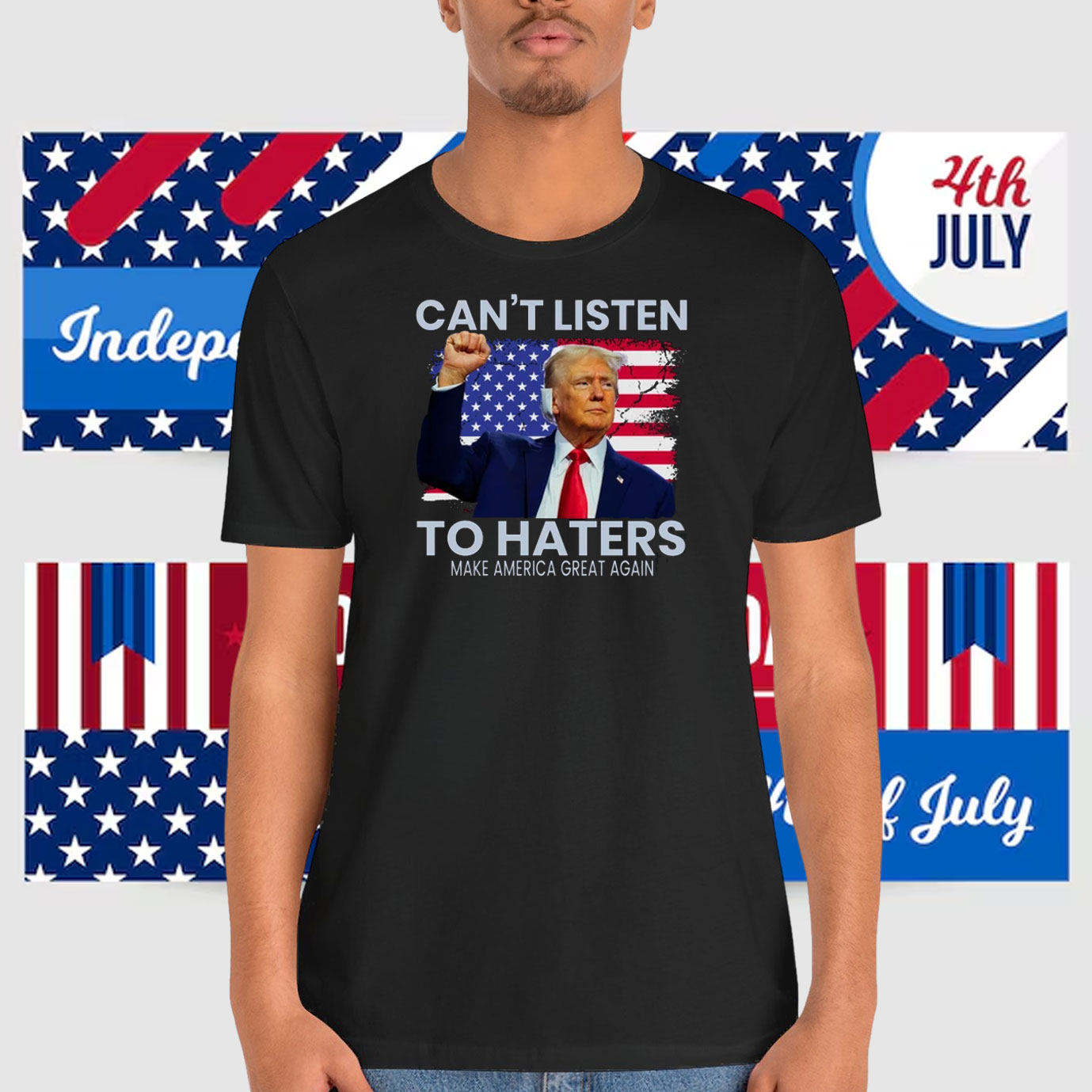 Can't Listen To Haters Make America Great Again Shirt