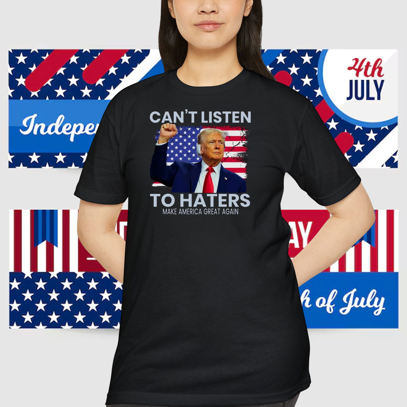 Can't Listen To Haters Make America Great Again Shirt