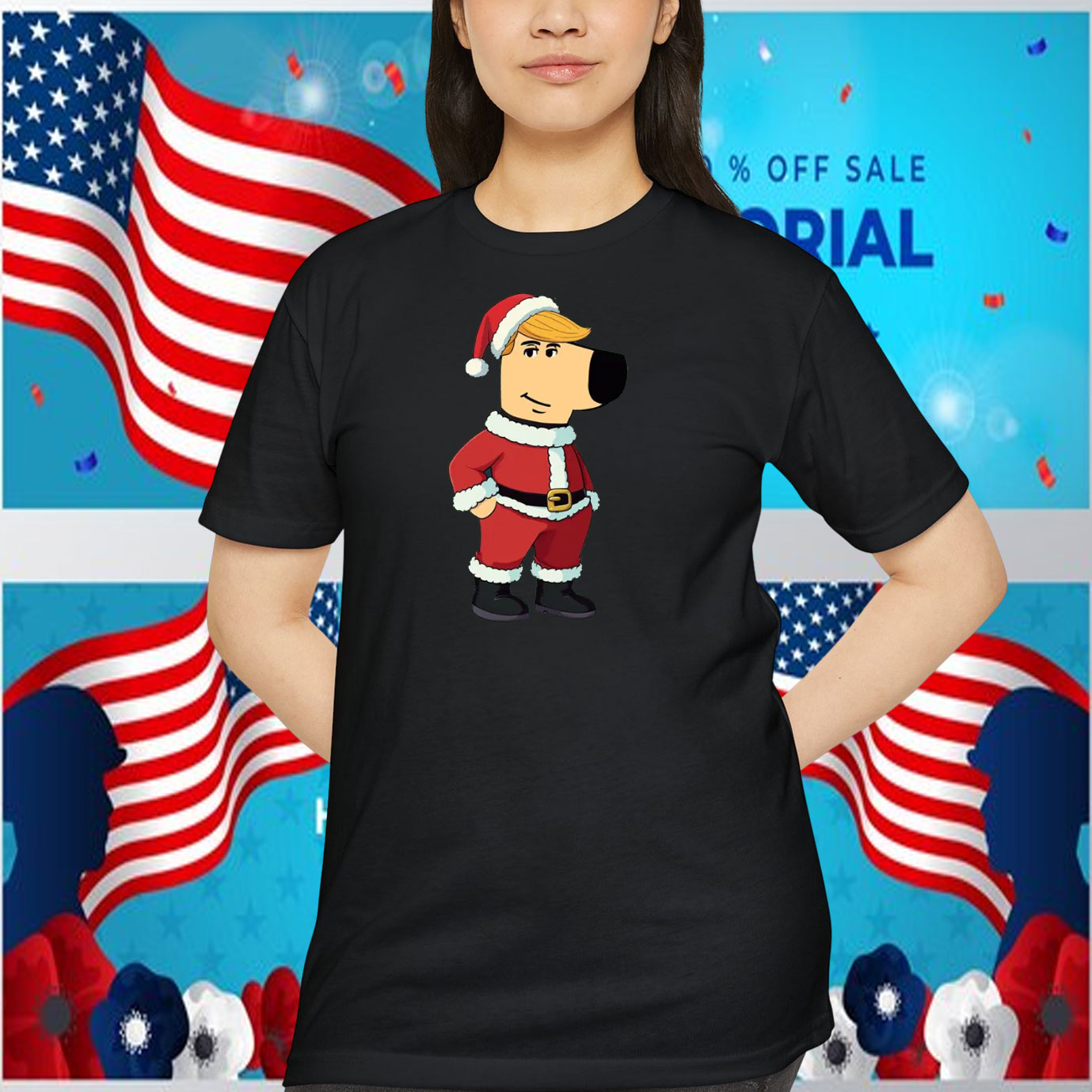 Chill Guy Trump Meme Santa Christmas Shirt