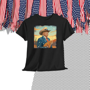 Cowboy Trump With A Cat Shirt