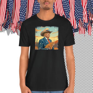 Cowboy Trump With A Cat Shirt