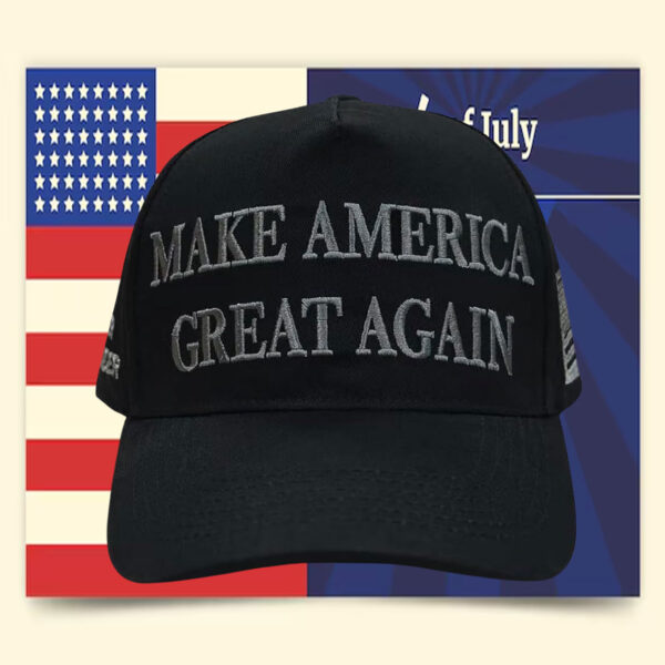 Dark MAGA Donald Trump Elon Musk Slogan Baseball Cap