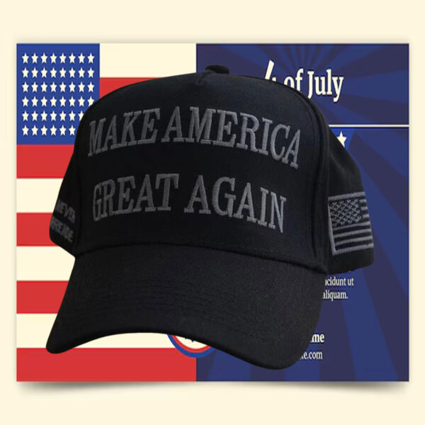 Dark MAGA Donald Trump Elon Musk Slogan Baseball Cap
