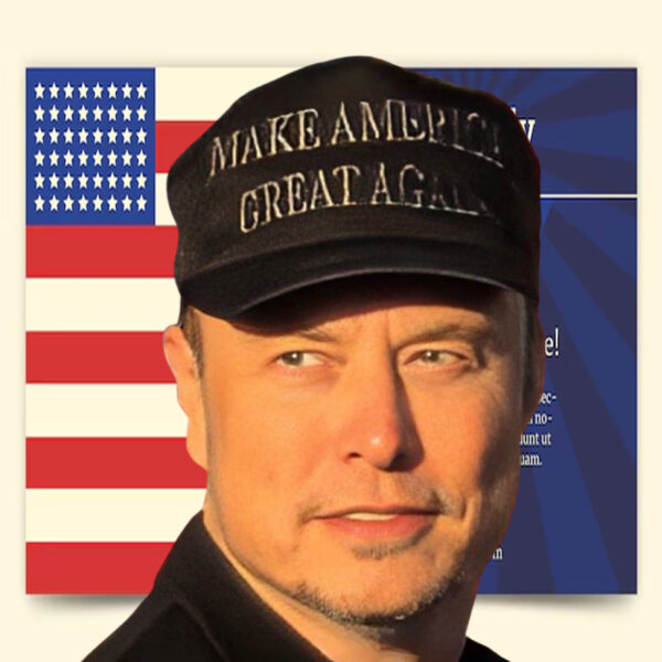 Dark MAGA Donald Trump Elon Musk Slogan Baseball Cap