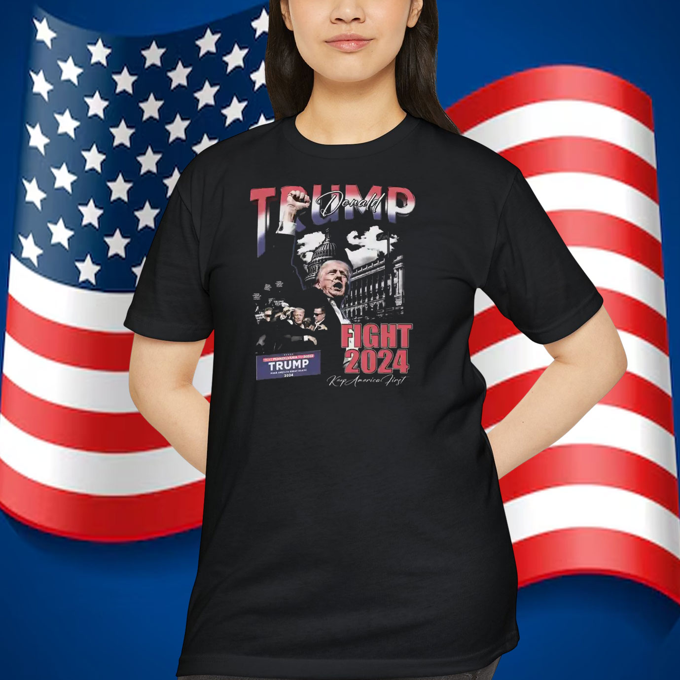 Donald Trump Fight 2024 Keep America First Shirt