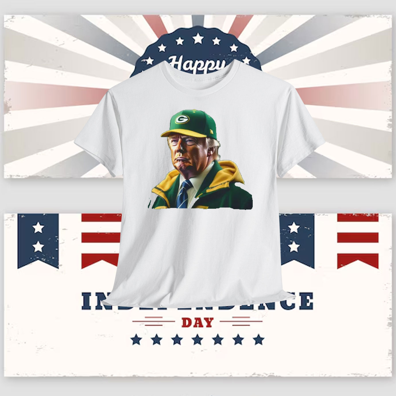 Donald Trump Green Pay Packers T-Shirt