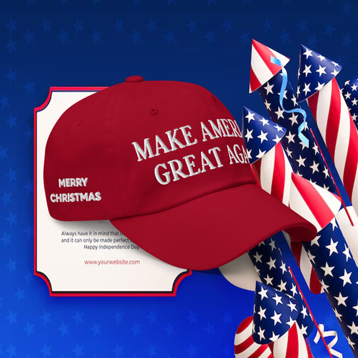Donald Trump MAGA Christmas Hat