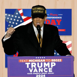 Donald Trump Michigan Rally Inspired Gold On Black Cap