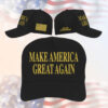 Donald Trump Wears Gold And Black MAGA Hat