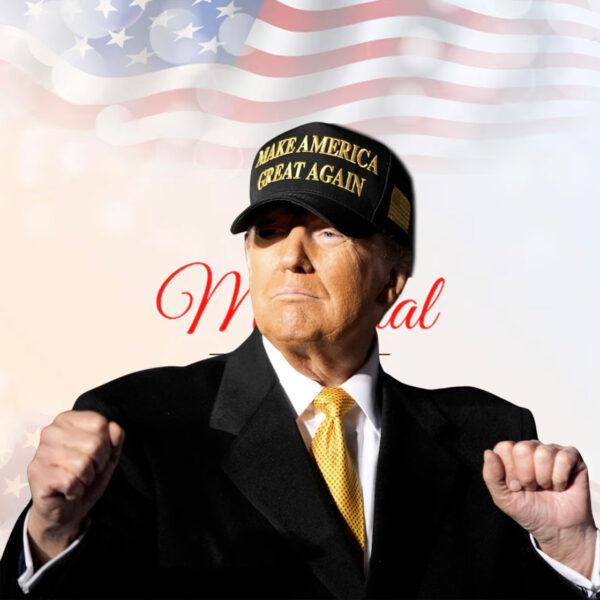 Donald Trump Wears Gold And Black MAGA Hat