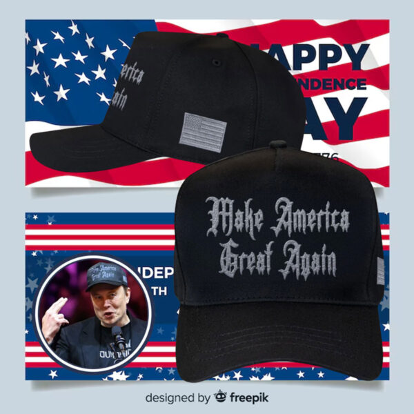 Elon Musk Dark Gothic MAGA Cap