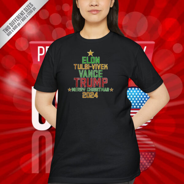 Elon Tulsi-Vivek Vance Trump Merry Christmas 2024 T-Shirt