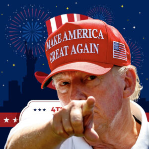 Embroidered MAGA 45 47 Trump Dad Cap