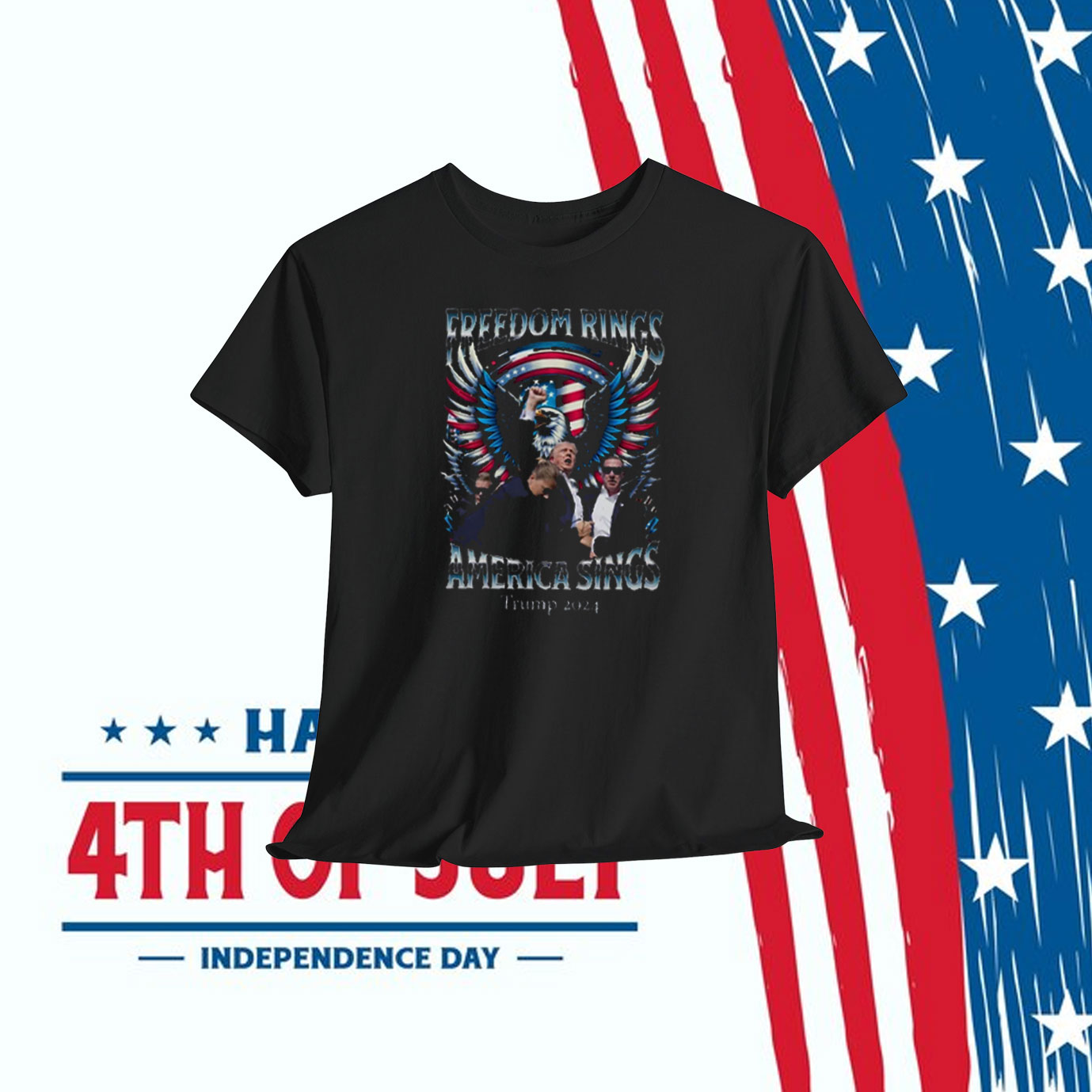 Freedom Rings America Sings Trump 2024 Shirt