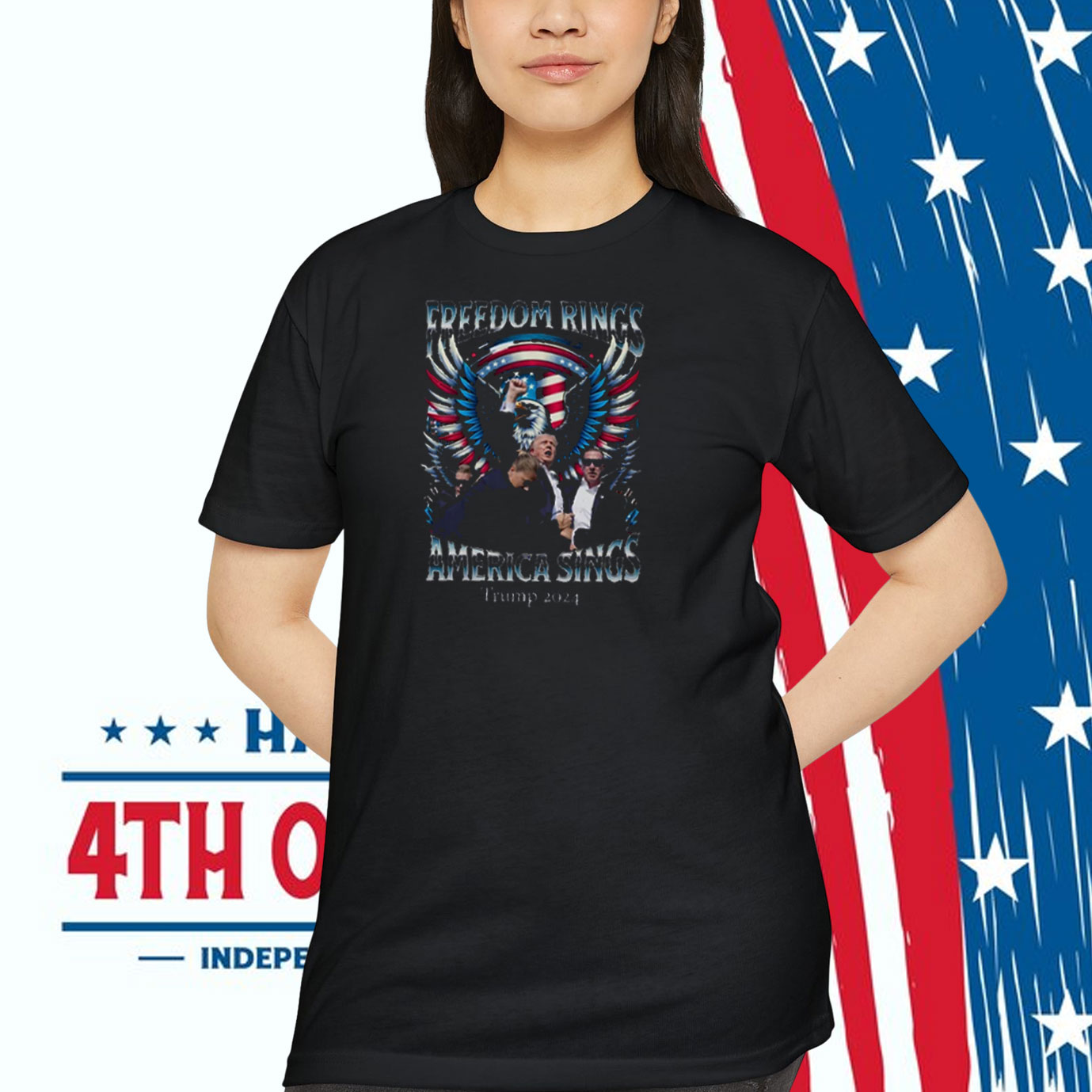 Freedom Rings America Sings Trump 2024 Shirt