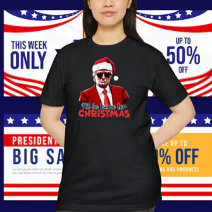 Funny Trump I'll Be Home For Christmas T-Shirt