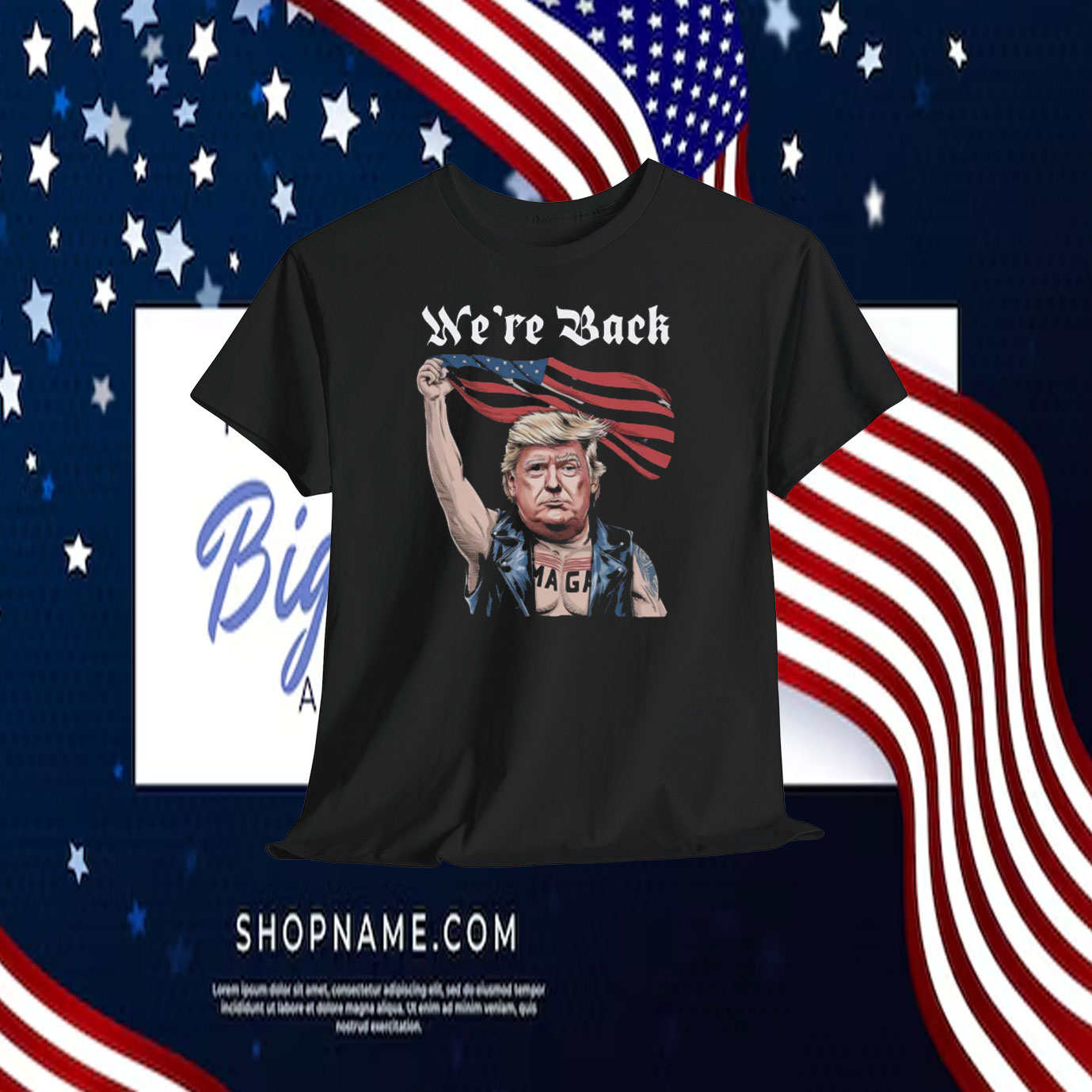 Funny Trump MAGA We're Back Shirt