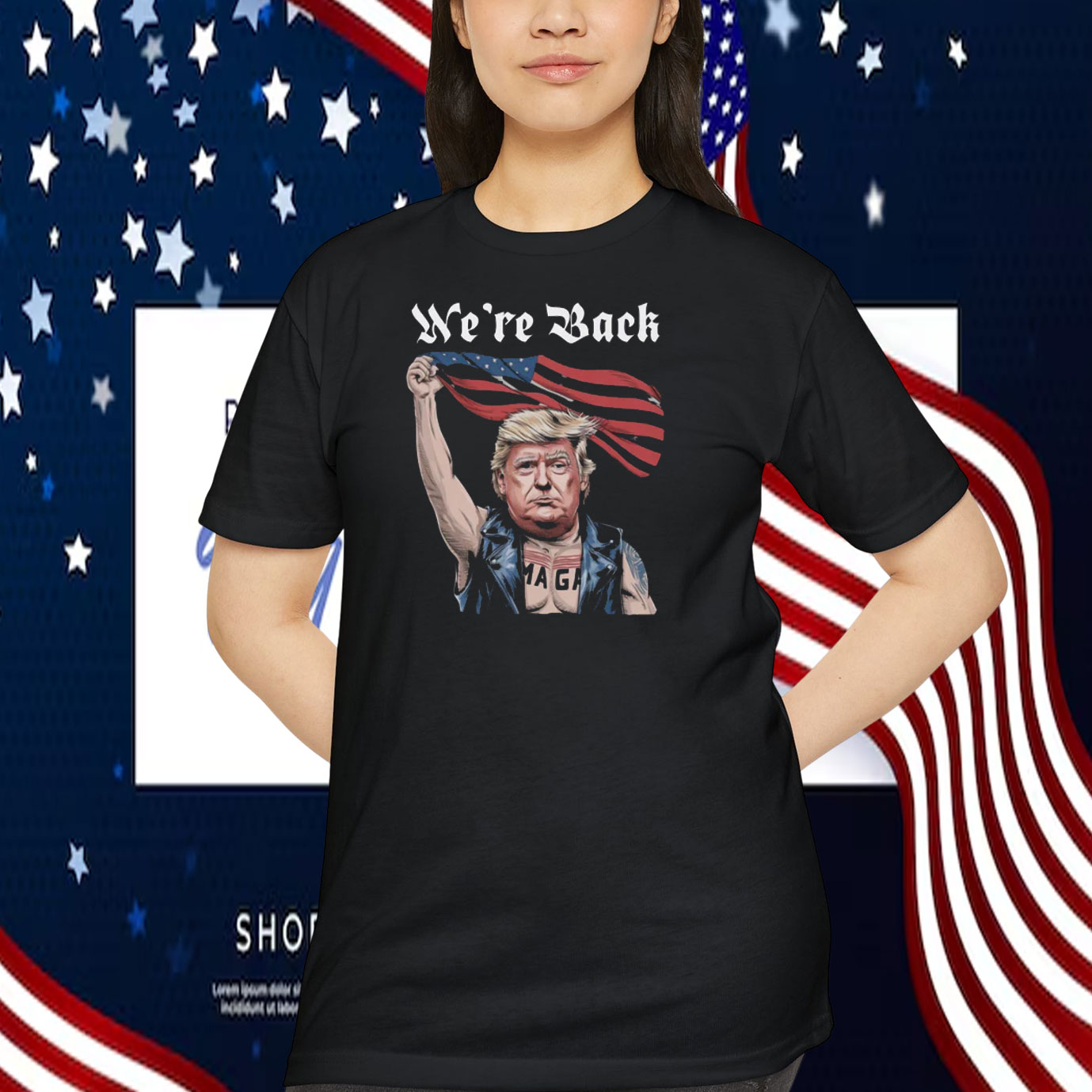 Funny Trump MAGA We're Back Shirt