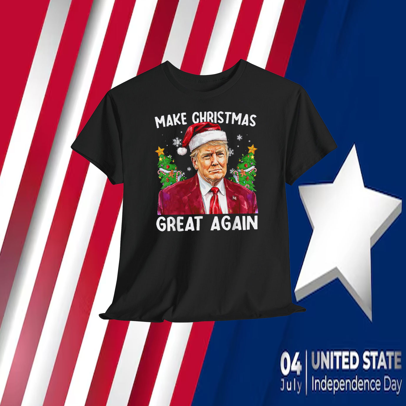 Funny Trump Make Christmas Great Again Shirt