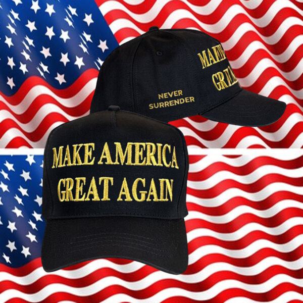 Gold Dark MAGA Make America Great Again Trump 2024 Campaign Hat