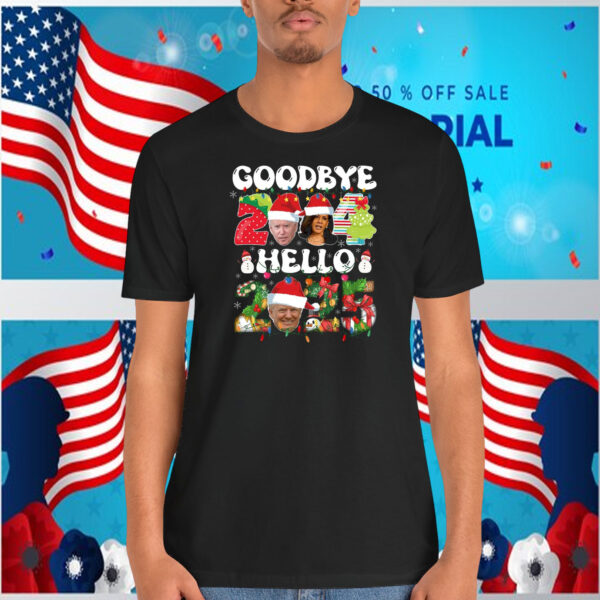 Goodbye 2024 Hello 2025 Trump Christmas Shirt
